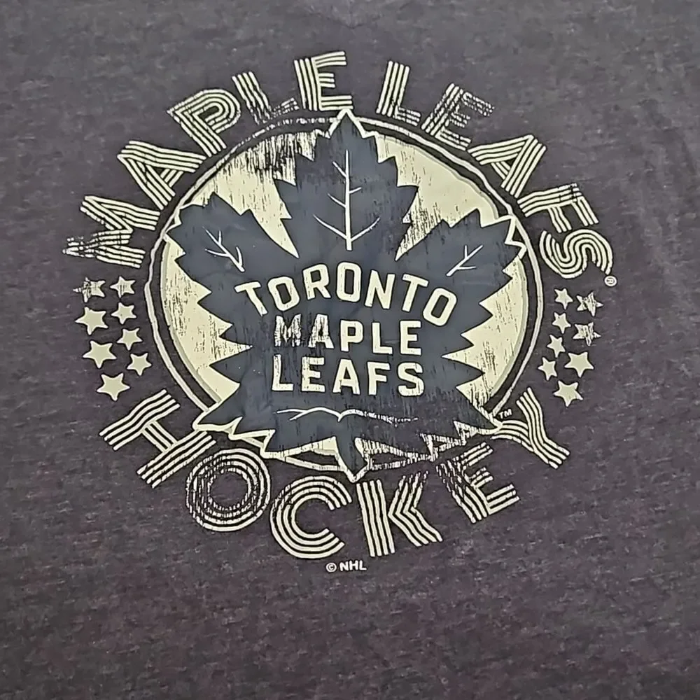 NHL Women's Hockey Logo Toronto Maple Leaf T-Shirt Navy Blue Medium - Picture 14 of 16